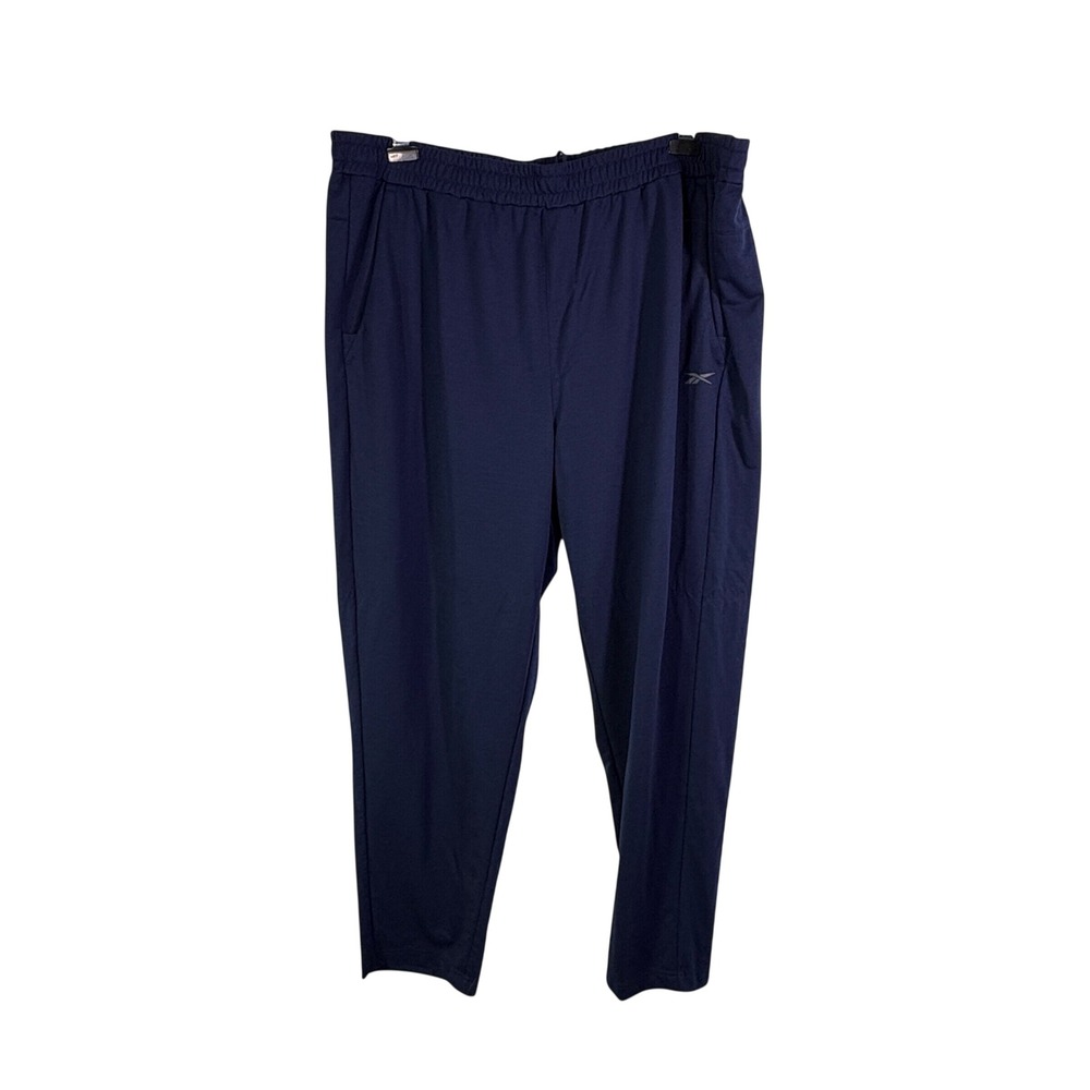 Reebok‎ Speedwick Jogger Pants Mens 2XL Navy Blue Elastic Waist Athletic Gym